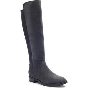 Blondo Ellie Waterproof Suede Riding Boots grey over the knee leather tall 7.5